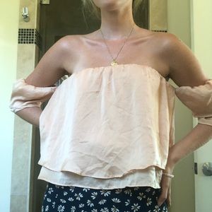 Urban outfitters peach silk over the shoulder